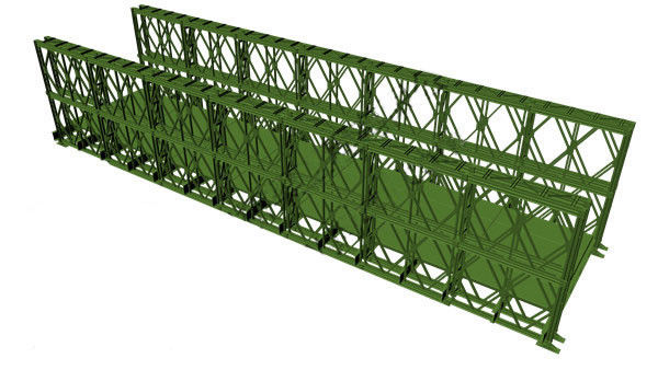 Q345B-Q460C προσωρινή χωρητικότητα φορτίων γεφυρών της Bailey βαθμού 200 τύπος
